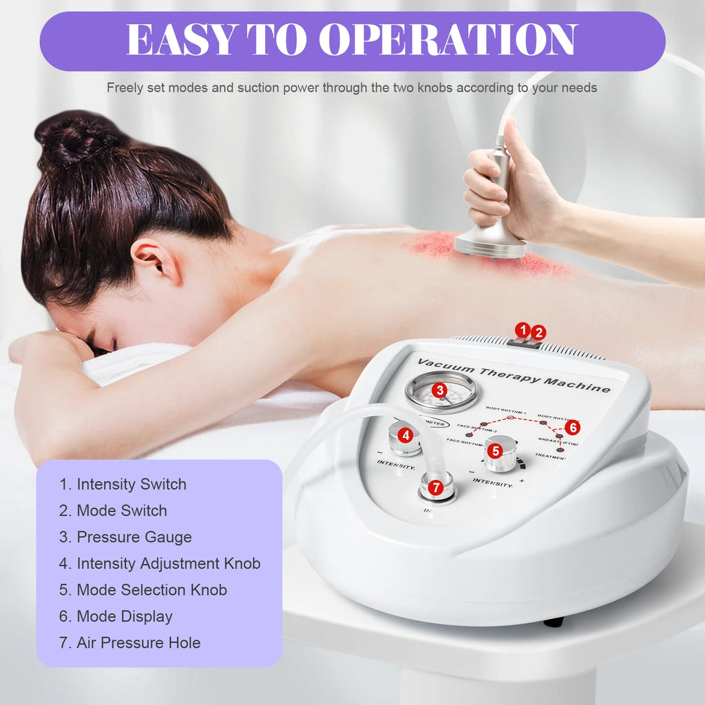 Electric Vacuum Breast Massager - Professional Body Shaping Device Body Shaping Massage Equipment Tidesmit