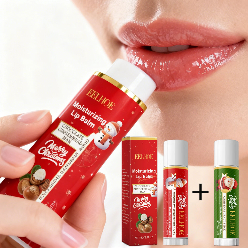 Christmas Lip Balm Set - Moisturizing Lip Care Treatment by Tidesmit Lip Care Tidesmit