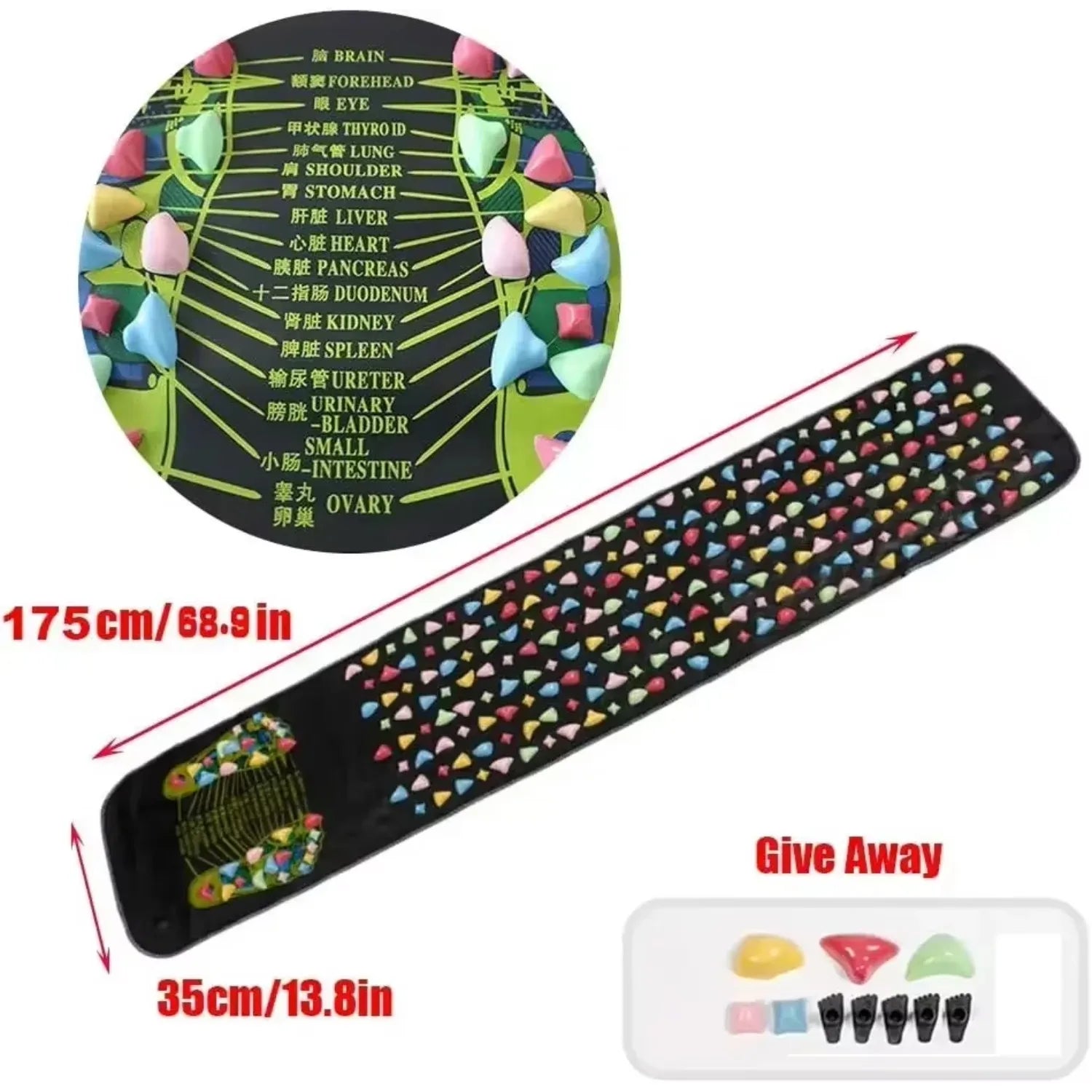 Acupressure Foot Reflexology Mat for Deep Tissue Muscle Relief Body Shaping Massage Equipment Tidesmit