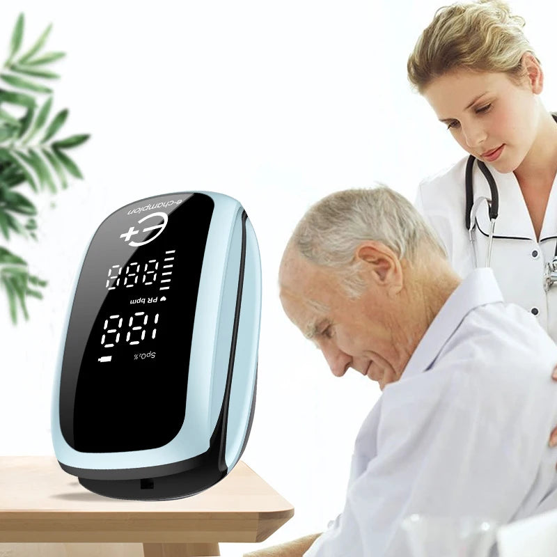 Medcial Forehead Thermometer Fingertip Pulse Oximeter Monitor Blood Oxygen Saturation Meter Pulse Oximeter USB Rechargeale