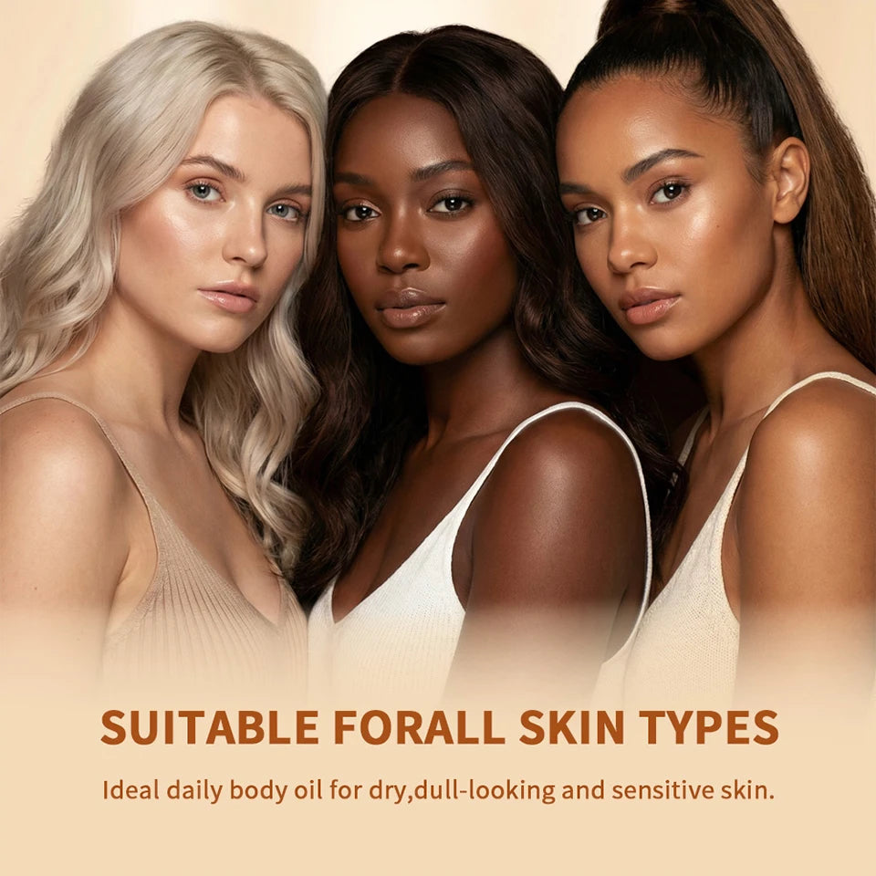 Turmeric Cocoa Glow Body Gel Oil Moisturizing & Smoothing Body Skin Vitamin C Vitamin B3 Body Oil for Dry Skin Care Treatment