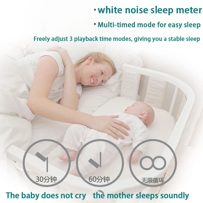 Portable Mini Smart Sleep Therapy Instrument Portable White Noise Machine 30 Sounds 36 Levels for Adult Baby and Household Use
