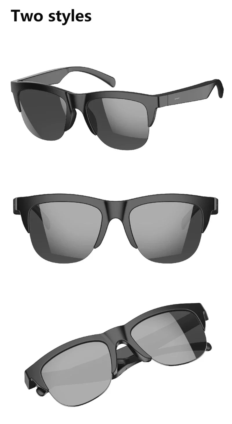 Bluetooth Sunglasses with Spatial Audio & UV Protection - Black Tidesmit