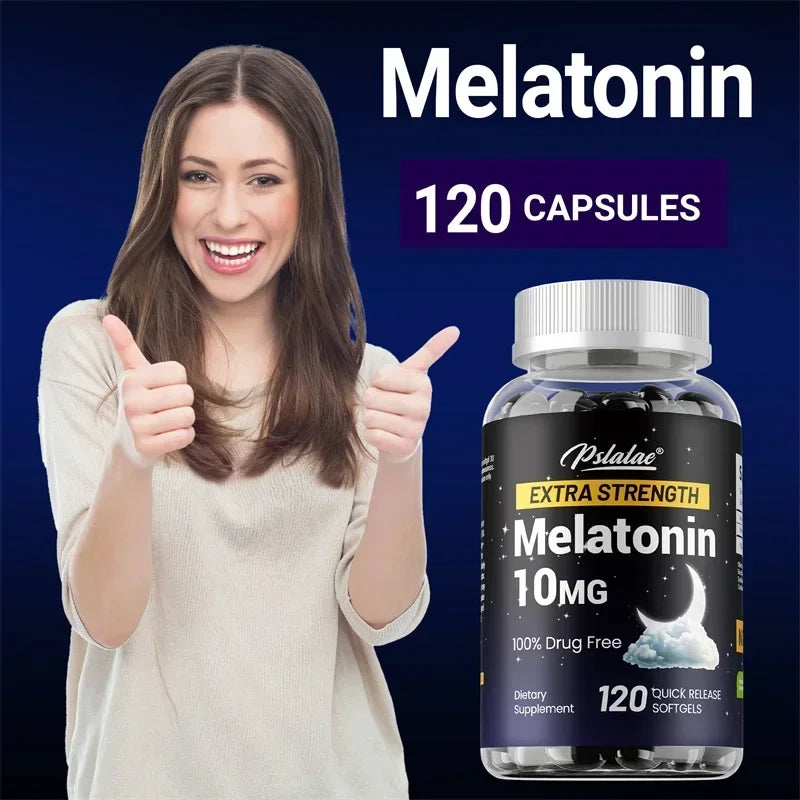 Extra Strength Melatonin - Supports Healthy Sleep Cycles, Improves Sleep Quality, Maintains Gut Health, and Boosts Immunity