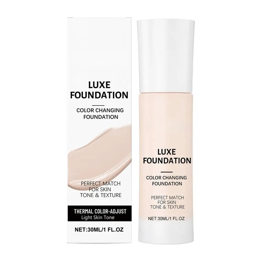 Tidesmit thermal color changing foundation texture close-up showing intelligent tone matching matte oil-control