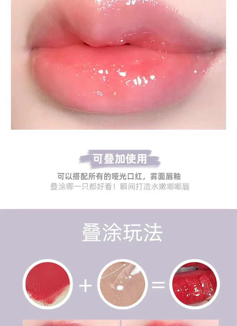 Peach Milk Lip Oil - Nourishing Moisturizing Lip Treatment Balm Lip Care Tidesmit