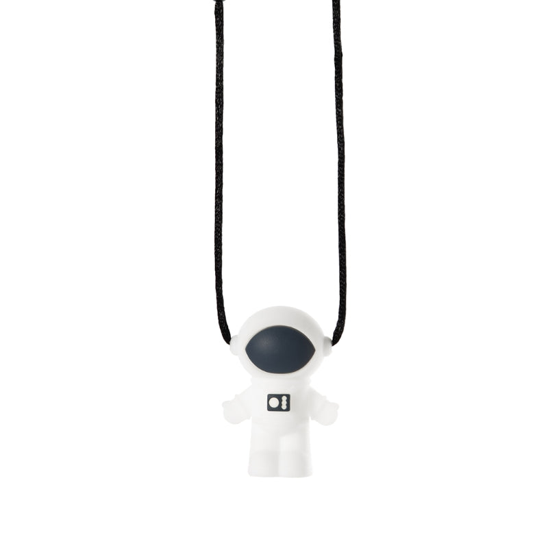 77HD Baby Silicone Astronaut Teether Autism Sensory Chewing Necklace Toddler Teething Soothing Toy Infant Soother