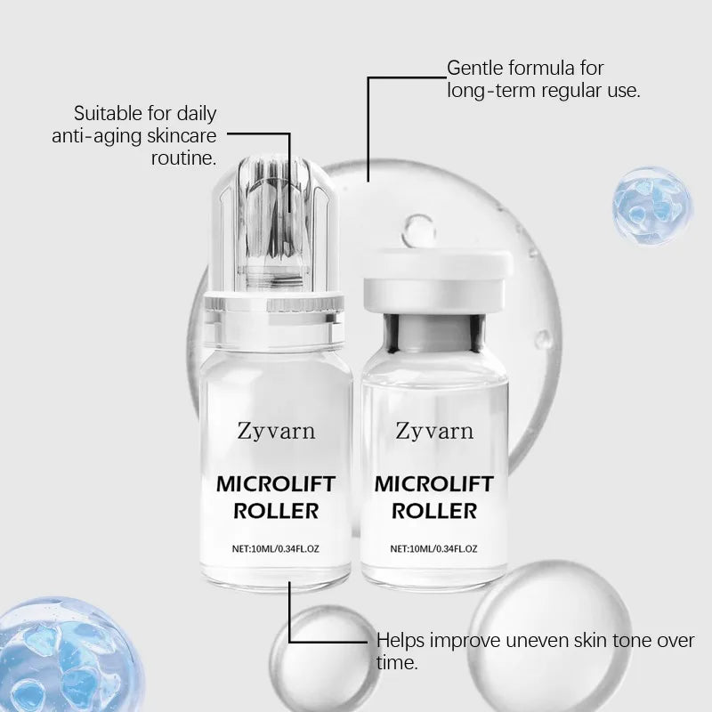 Zyvarn 0.25mm micro infusion serum kit and roller for at-home anti-aging facial care and skin tone improvement.