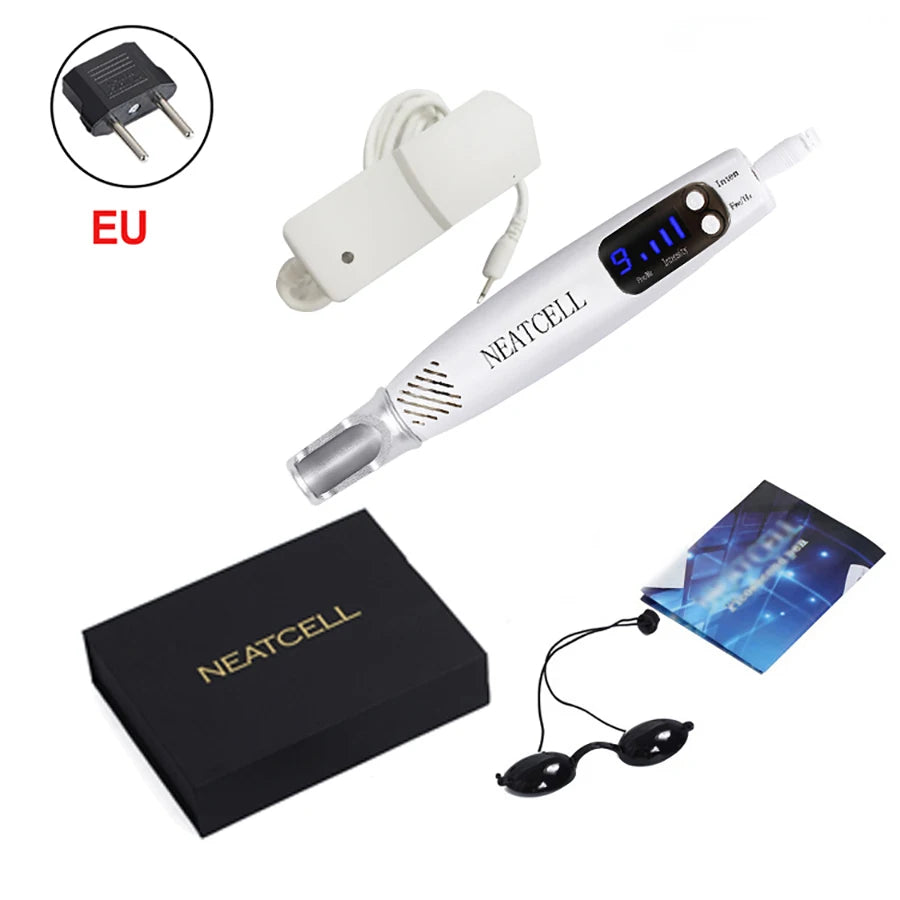 Picosecond Laser Pen for Tattoo Removal and Skin Care - EU/US/UK Plugs Relaxation Treatment Blue-light-EU Tidesmit