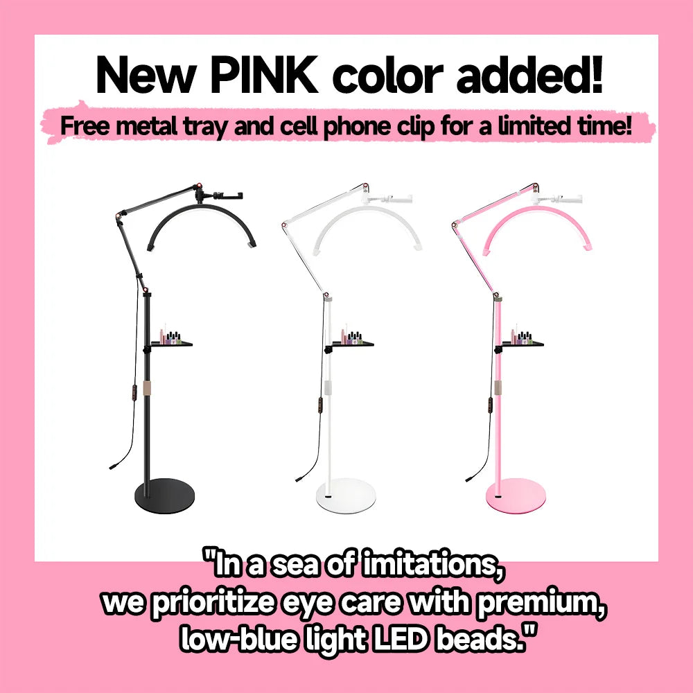 Half Moon Eyelash Lamp - LED Salon Light with Adjustable Color Temperature Tidesmit