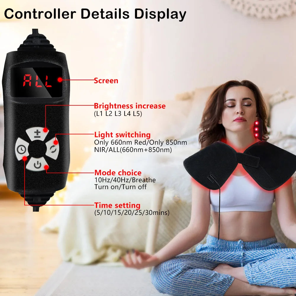Red Light Therapy Pad for Shoulder and Neck Pain Relief | Tidesmit Massage Chairs Tidesmit