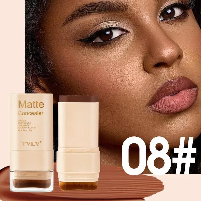 Tidesmit 2-in-1 matte foundation and concealer stick for smooth full coverage face makeup application