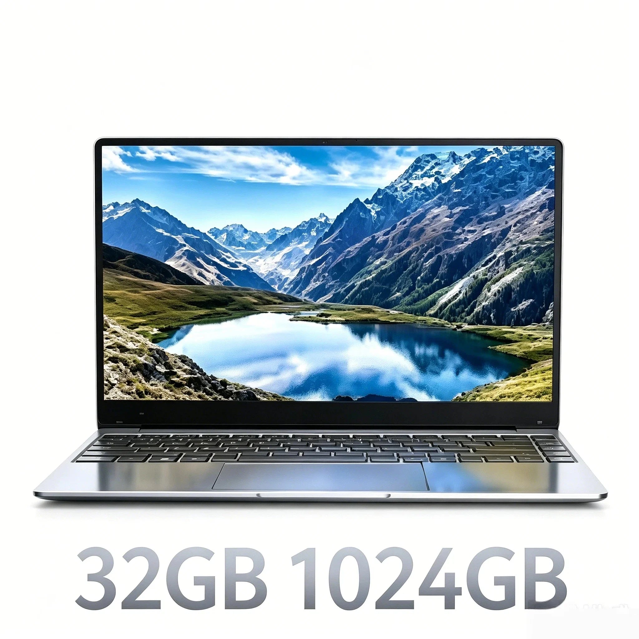 15.6 Inch Intel N3700 NEW Laptop 16GB RAM 2TB SSD Windows 11 Ultra Slim Notebook Gamer 1920x1080 Office Study PC Max Ultra Plus