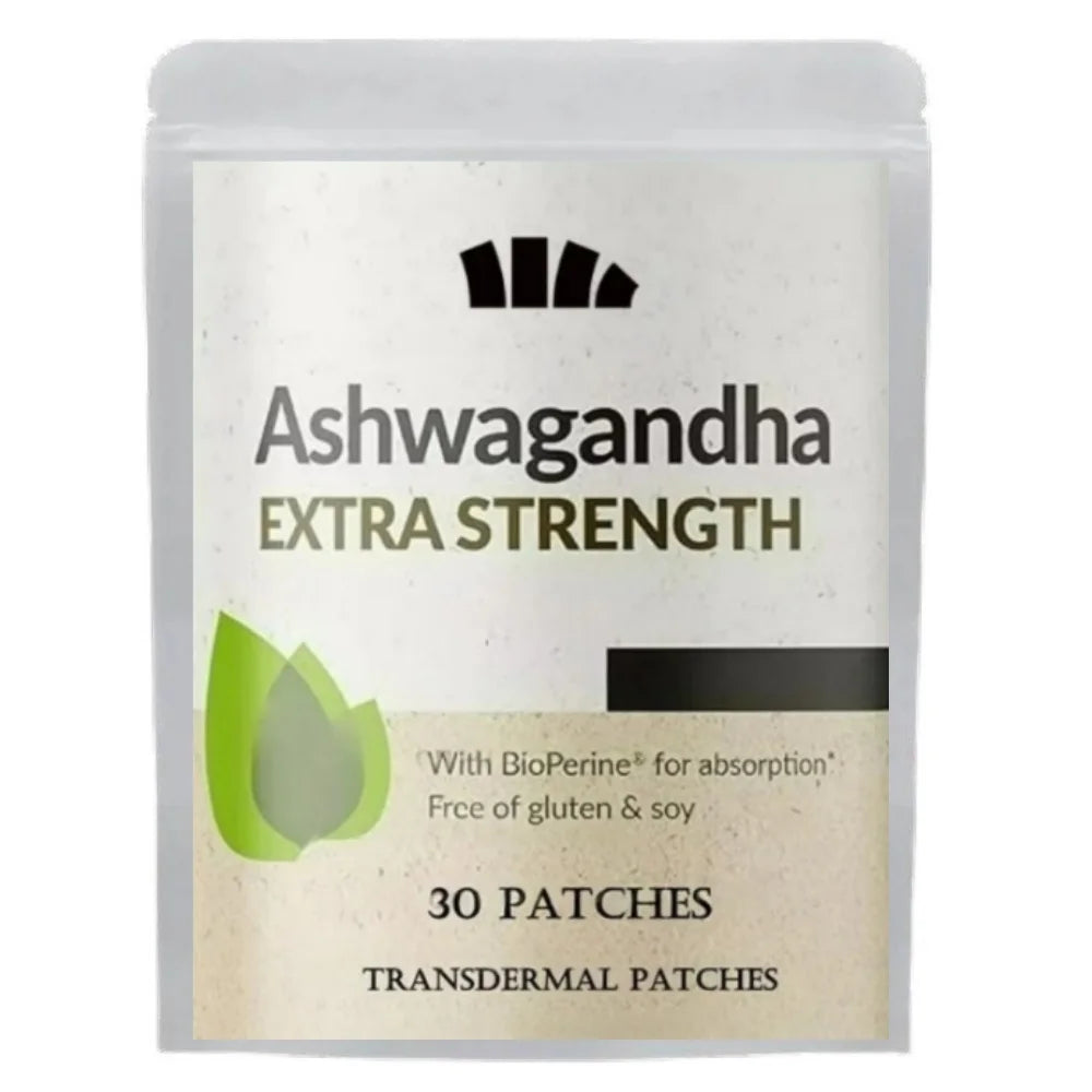 30 Patches Ashwagandha Transdermal Patches Natural Energy, Strength Stress & Mood Support