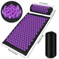 Acupressure Massage Mat Set for Back Pain Relief - 3PCS Lotus Series Massage Cushion 3PCS Lotus Purple Tidesmit