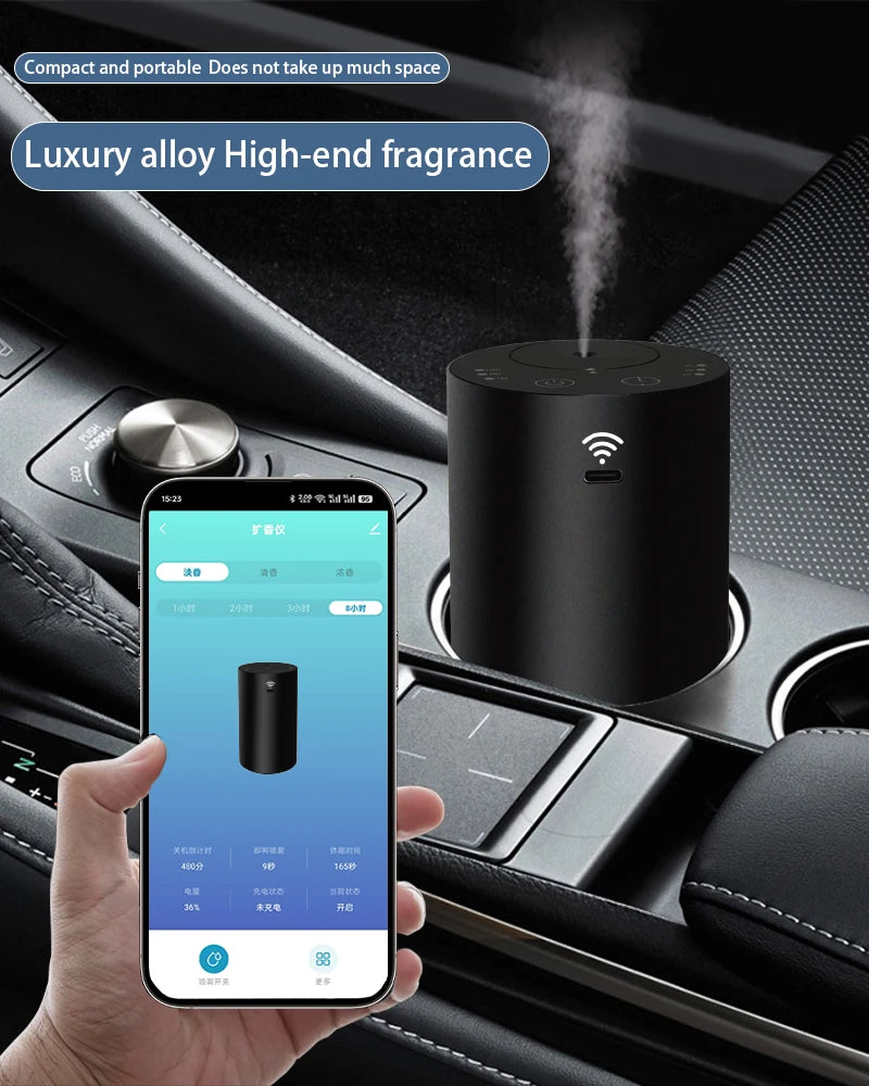 Portable Car Aroma Diffusers  APP Connected Fragrance Smell Distributor Suitable for Office Home Car Fragrance Diffusers