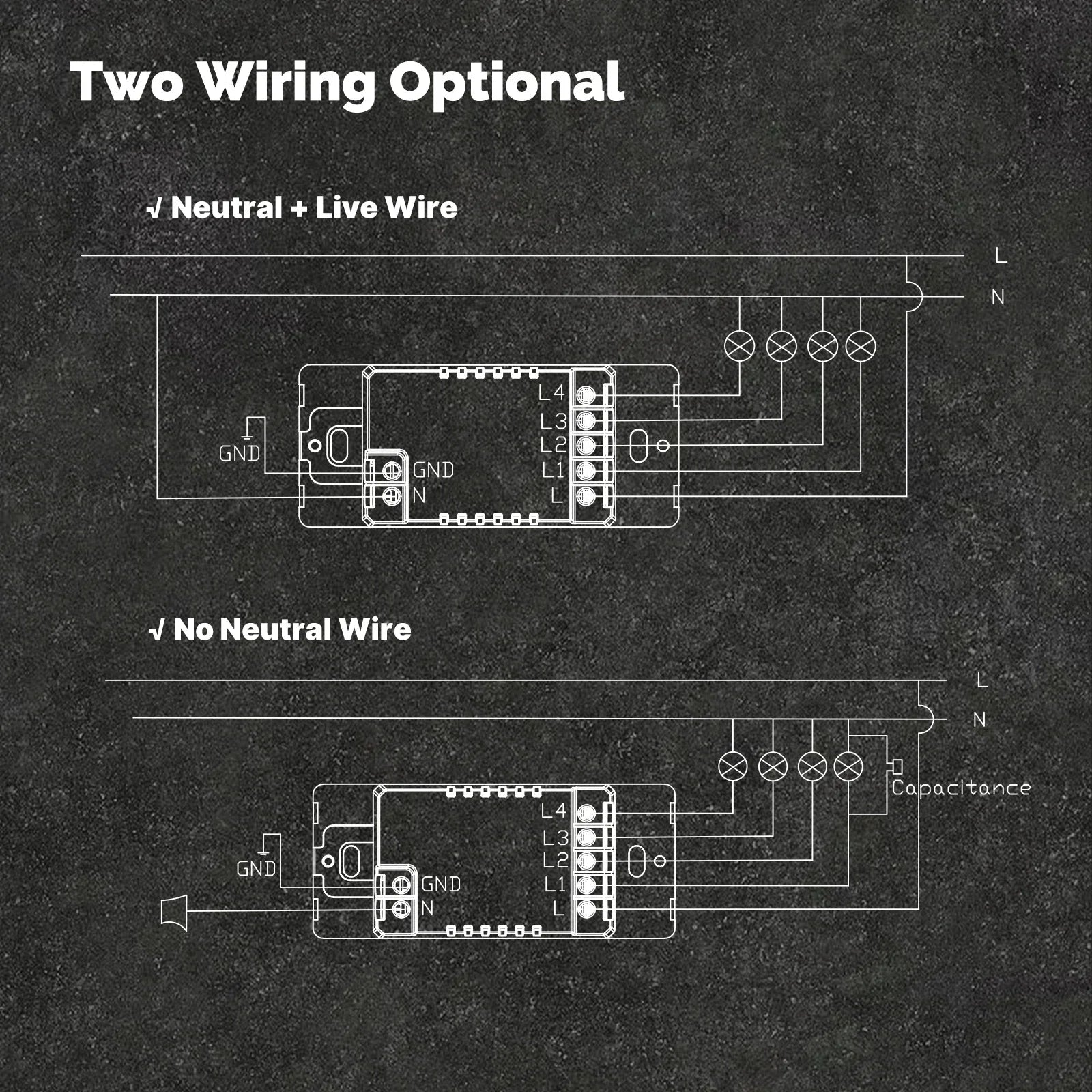 Smart Wi-Fi Wall Switch | App Controlled Light Switch | 1-4 Gang Tidesmit Tidesmit