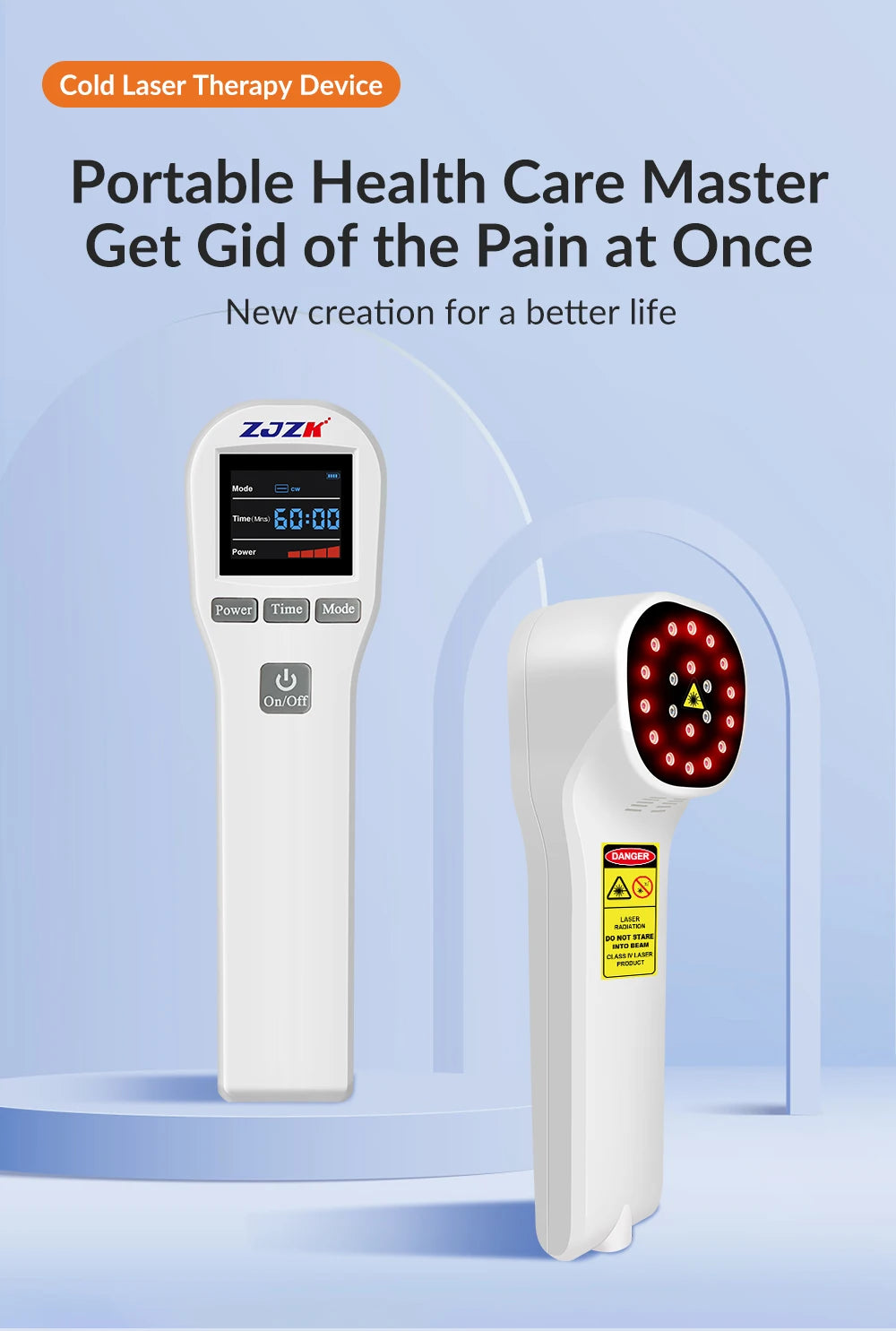 Cold Laser Therapy Device for Pain Relief | 808nm & 650nm Laser Body Shaping Massage Equipment Tidesmit