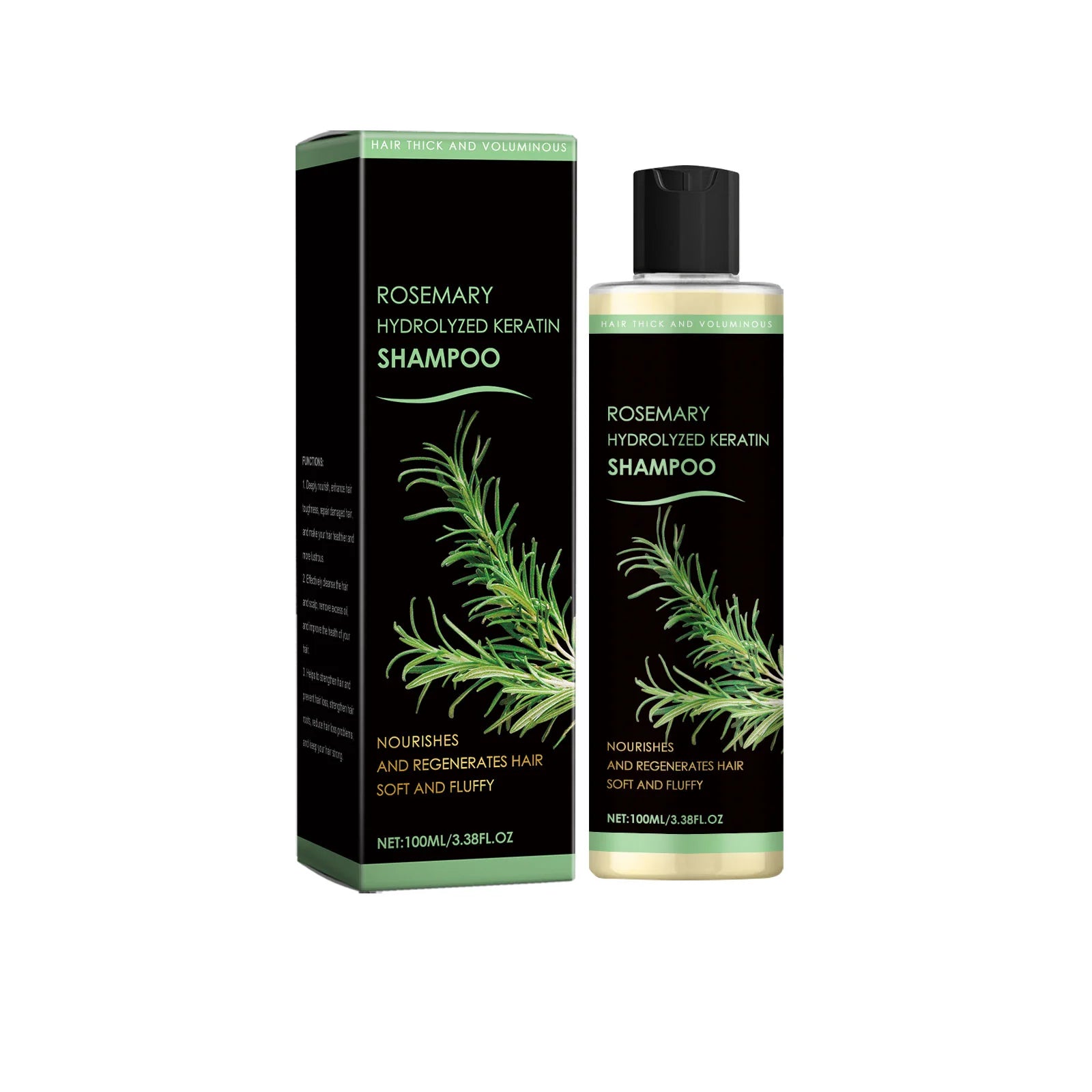 Organic Rosemary Shampoo for Hair Growth Natural Thickening & Strengthening Shampoo with Hydrolyzed Keratin Hair Care