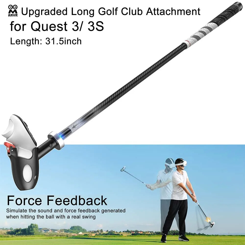 Meta Quest 3 Golf Club Attachment for Immersive VR Swing Training Default Title Tidesmit