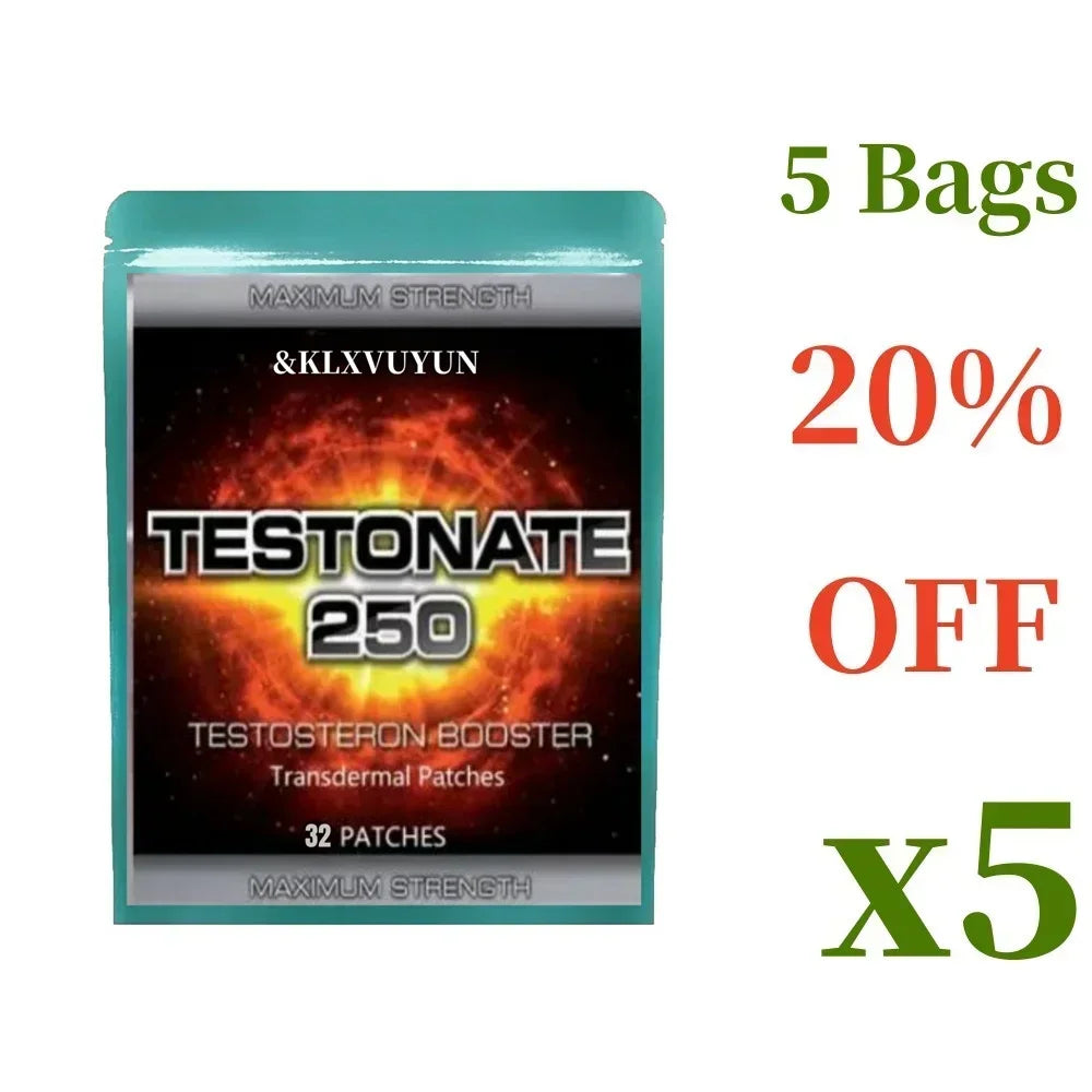 Muscle Building Extreme Testosterone Transdermal Patches Steroids Anabolic Booster, With Vitamin B6 Patches, Made In Usa.
