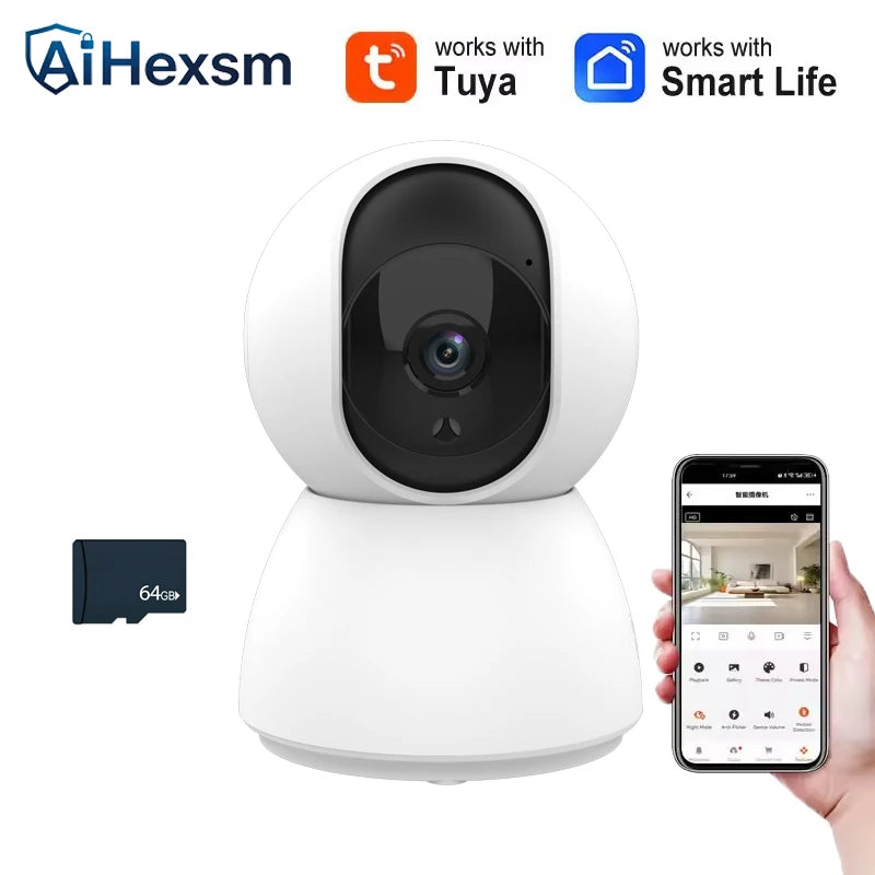 2K 400W Tuya Smart Mini WiFi IP Camera Remote Wireless Surveillance Auto Tracking Of Human Home Security CCTV Baby Pet Monitor