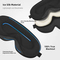 3D Sleep Mask Contoured Blindfold Blockout Light Eye Cover with Adjustable Strap Eye Pillow Soft Comfy Eye Shade for Nap Travel