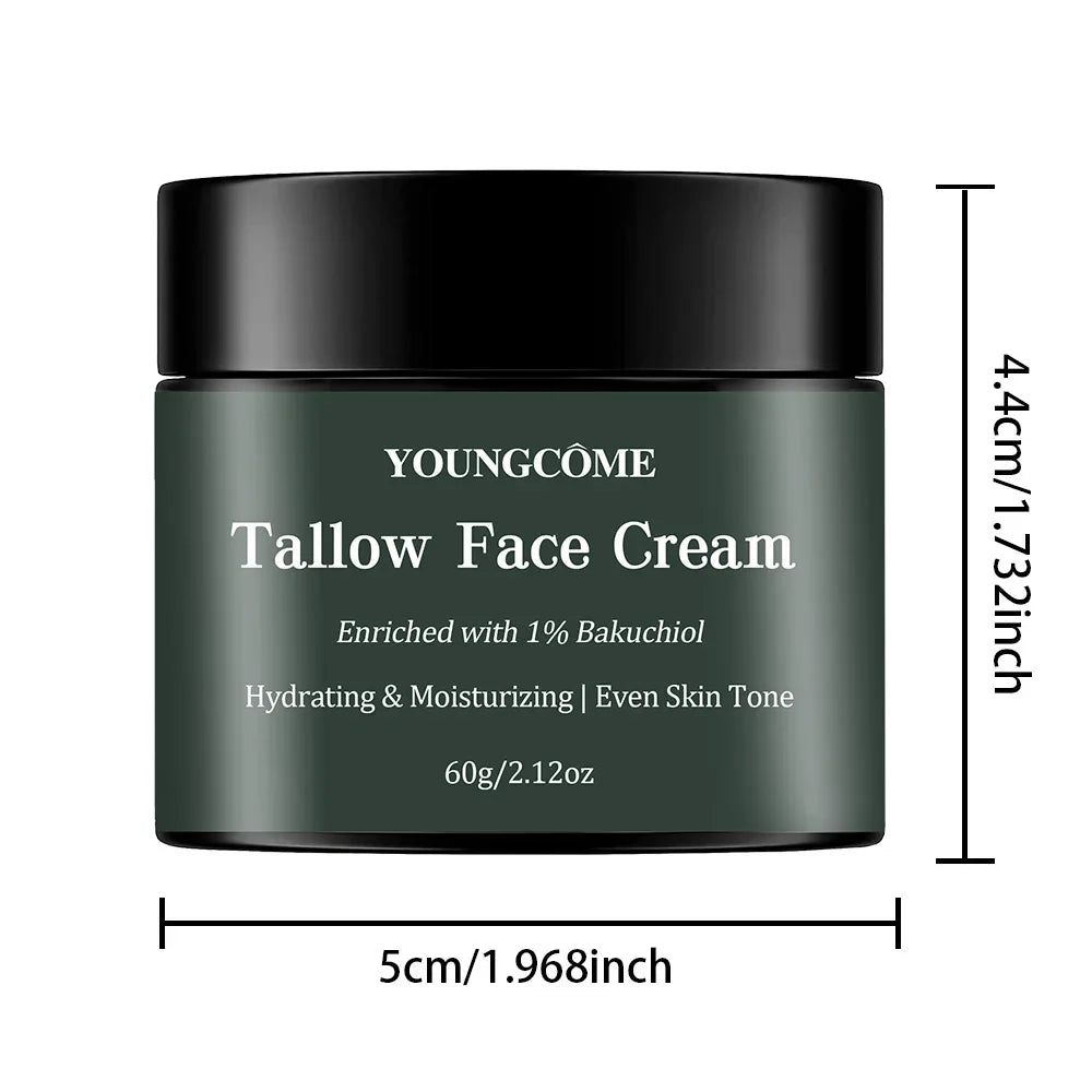  YOUNGCOME Tallow Face Cream Deep Nourish Fade Lines Anti Aging Brighten Improve Dryness Tallow Facial Moisturizing Cream