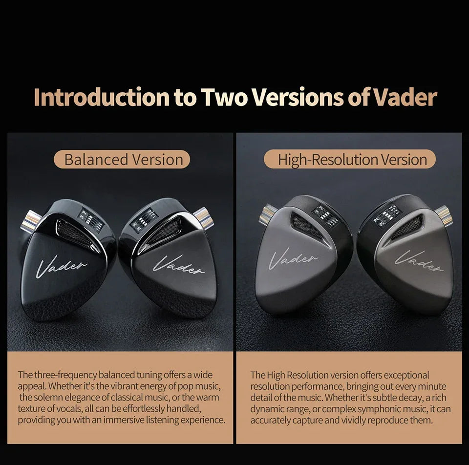 KZ Vader In-Ear Monitor | Adjustable Tuning HiFi Audio | Tidesmit Tidesmit
