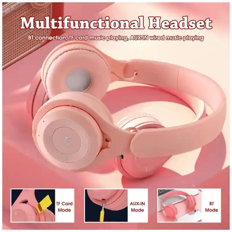 Wireless Headphones Over-Ear Foldable Gaming Headset with Mic Tidesmit