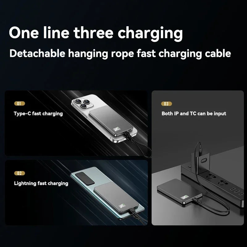 Magnetic Wireless Power Bank 50000mAh 120W Fast Charge for Devices Tidesmit