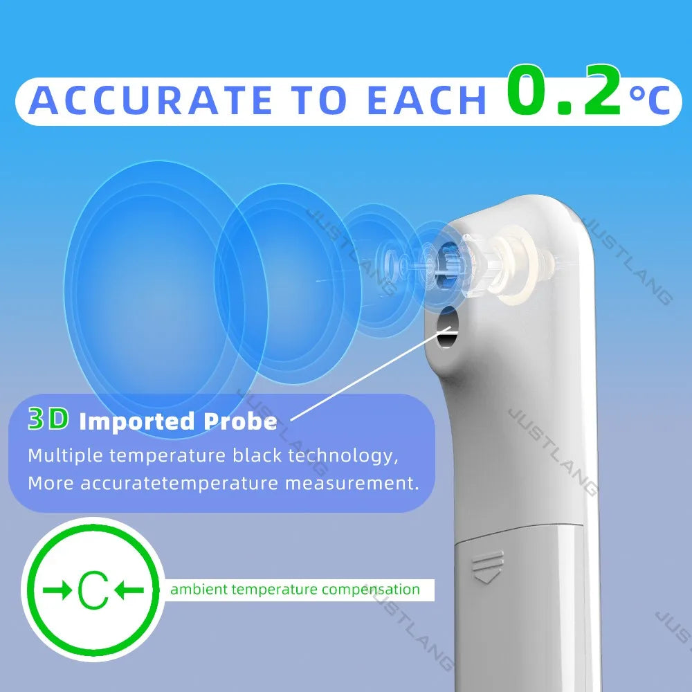 JUSTLANG Forehead Digital Thermometer LED Non Contact Infrared Medical Thermometer Body Temperature Fever for Baby Adults