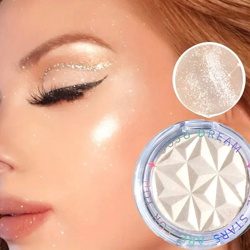 Tidesmit dual tone highlighter palette 3D shimmer and matte contour powder for face illuminating makeup shade swatch