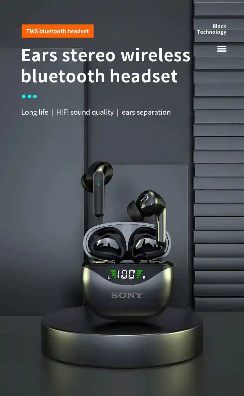 Sony DP4 Wireless Headphones with Active Noise Cancellation - Black Tidesmit