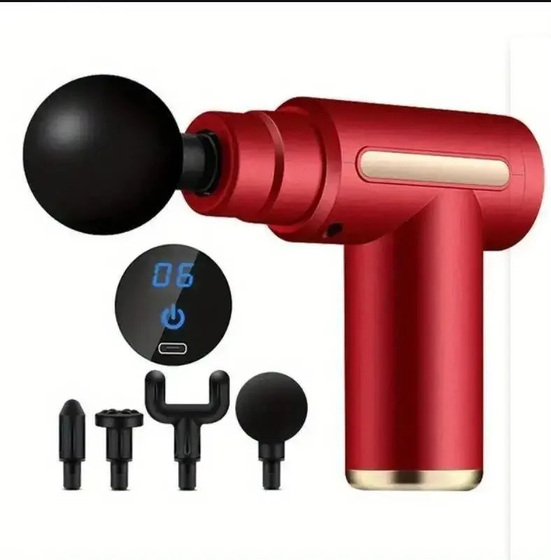 Mini Muscle Massage Gun | Portable Deep Tissue Percussion Massager Fascia Gun red Tidesmit