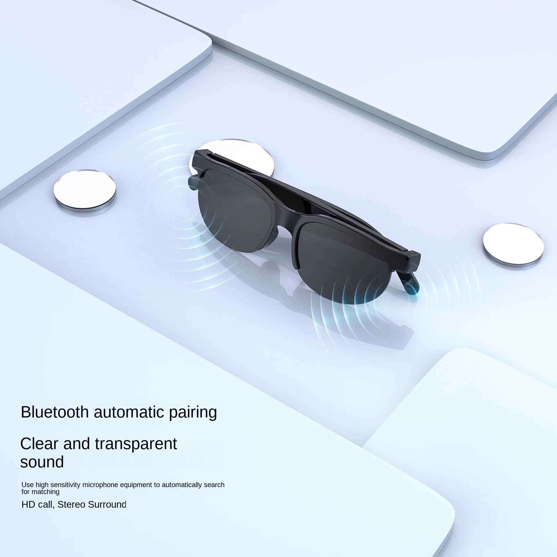 Smart Bluetooth Audio Glasses - Open Ear Spatial Sound for Mixed Reality Tidesmit
