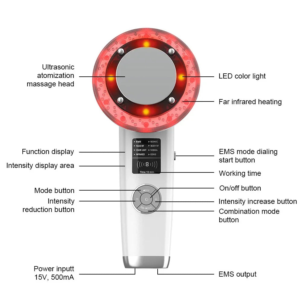 Ultrasonic Cavitation 8-in-1 EMS Body Shaper - EU Tech Wellness Relaxation Treatment Tidesmit