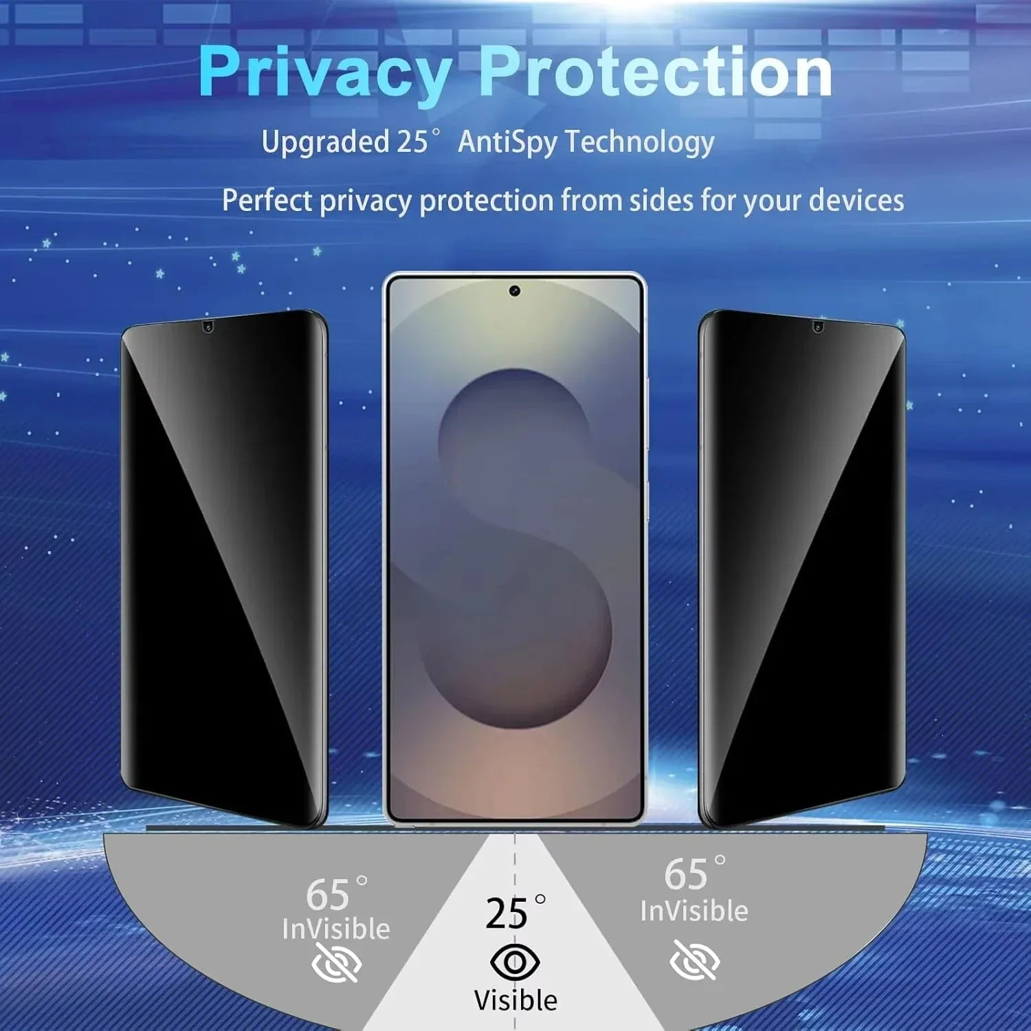 Privacy Screen Protector for Samsung Galaxy - Anti-Spy Tempered Glass Tidesmit