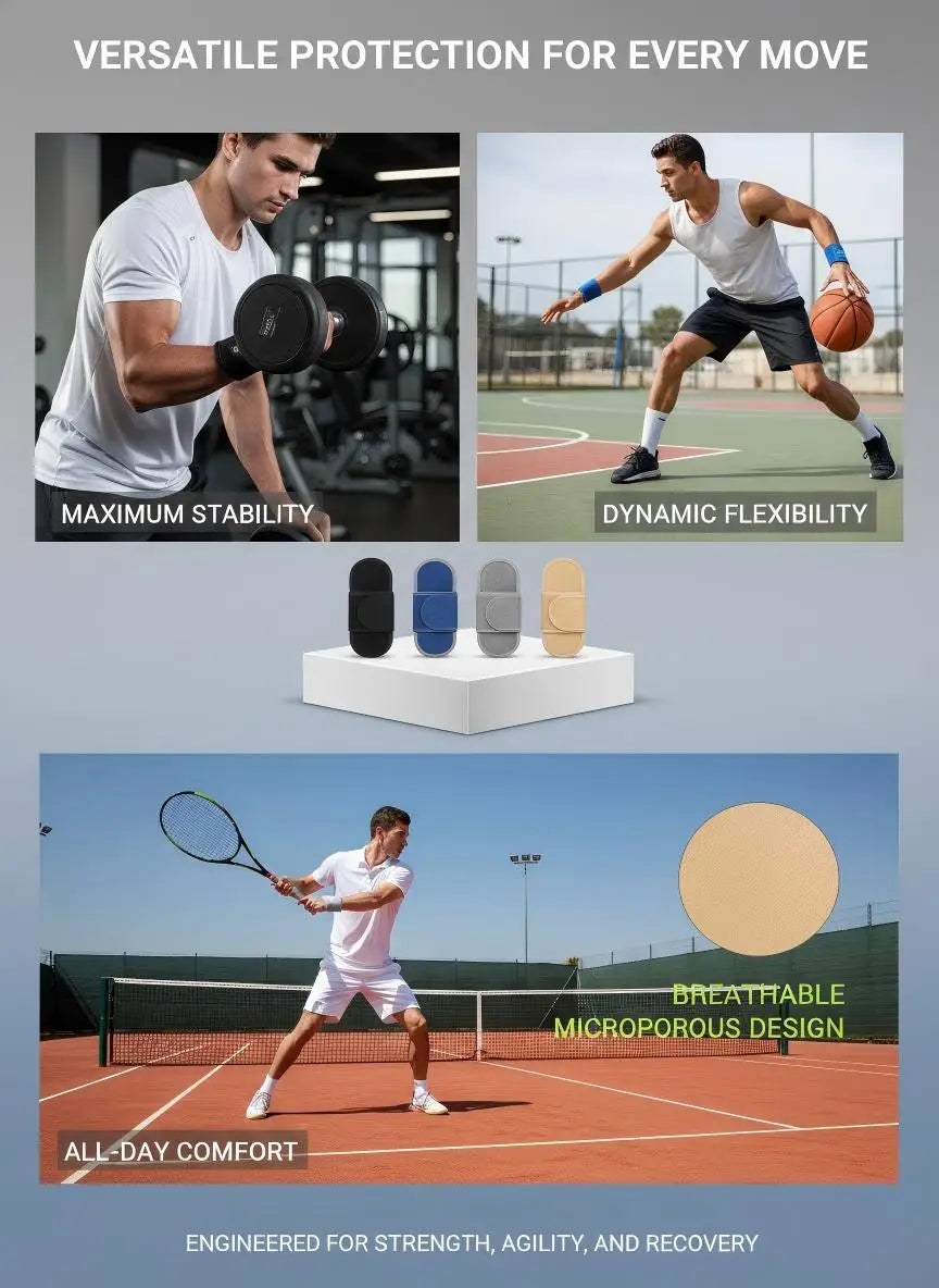 VBOSI Adjustable Wrist Support Brace Neoprene Compression Wristband for Sports Fitness Weightlifting Basketball Pain Relief Wris