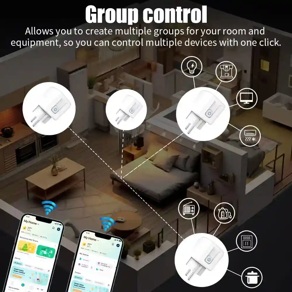 Tidesmit Wifi Smart Plug 16A with Energy Monitor & Voice Control Tidesmit