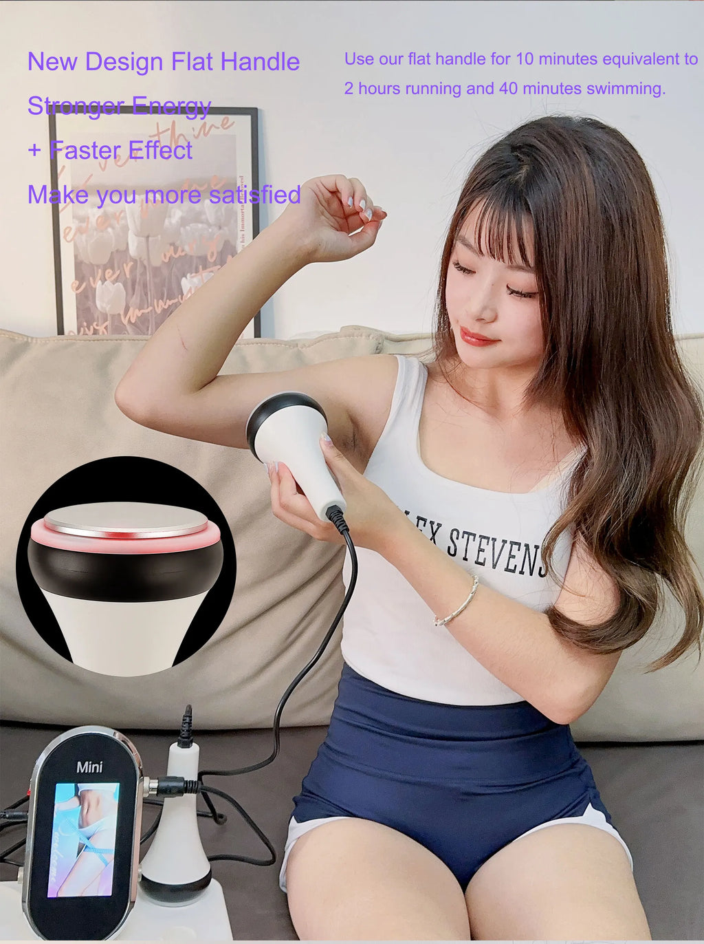 Ultrasonic Cavitation Body Slimmer with RF Skin Tightening - White Relaxation Treatment Tidesmit