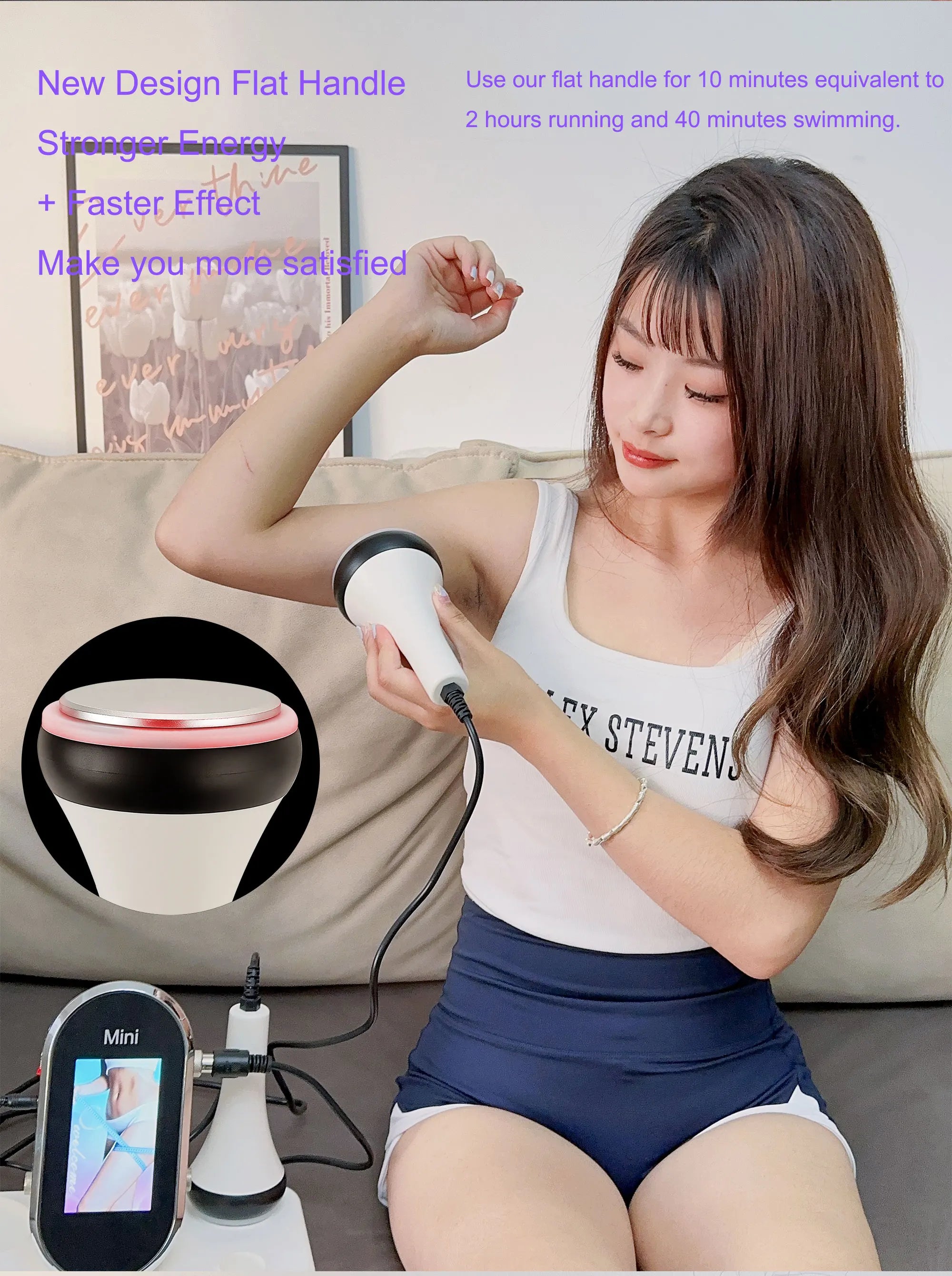 Ultrasonic Cavitation Body Slimmer with RF Skin Tightening - White Relaxation Treatment Tidesmit