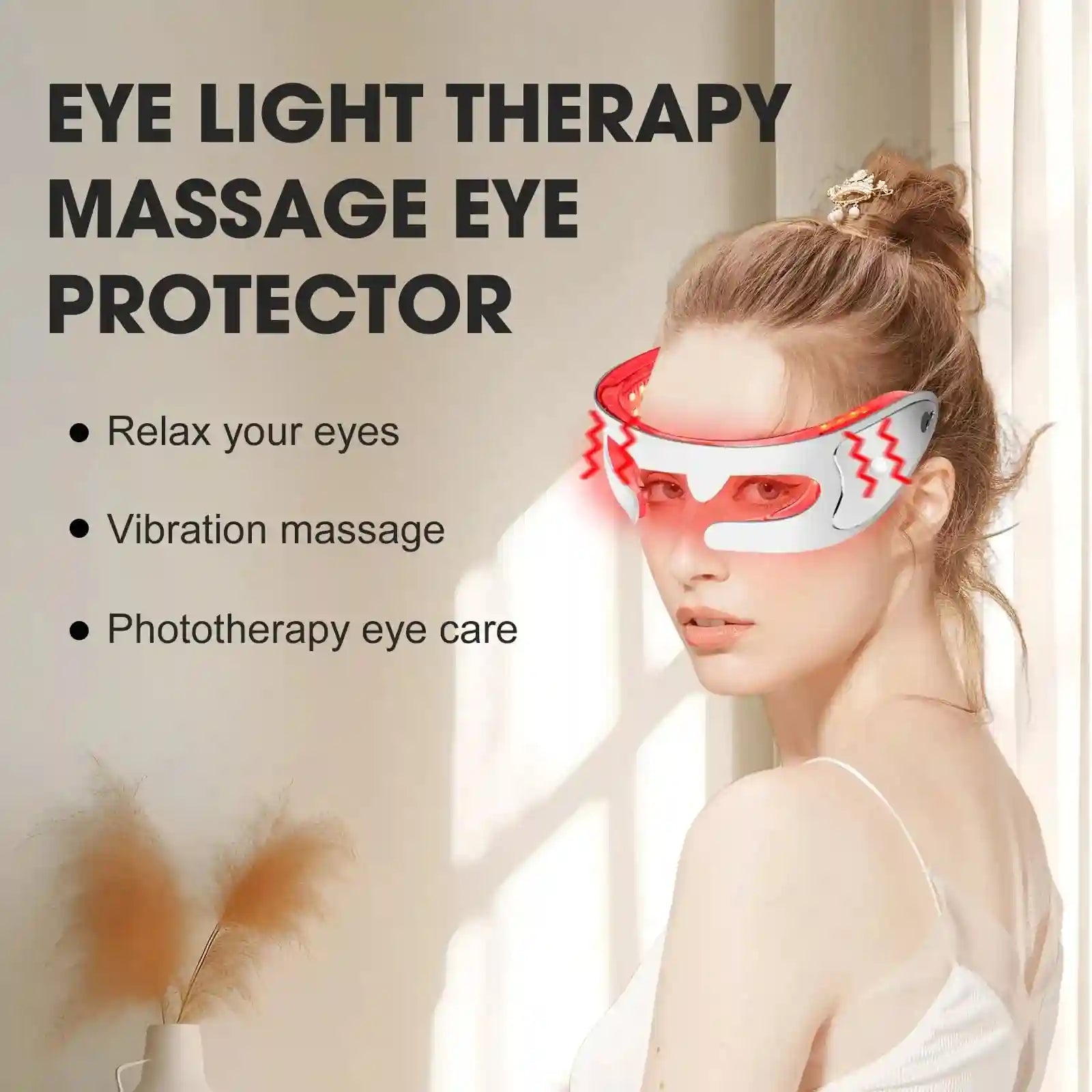 Eye Massage Instrument for Dark Circles and Fine Lines - White Eye Massage Instrument Tidesmit