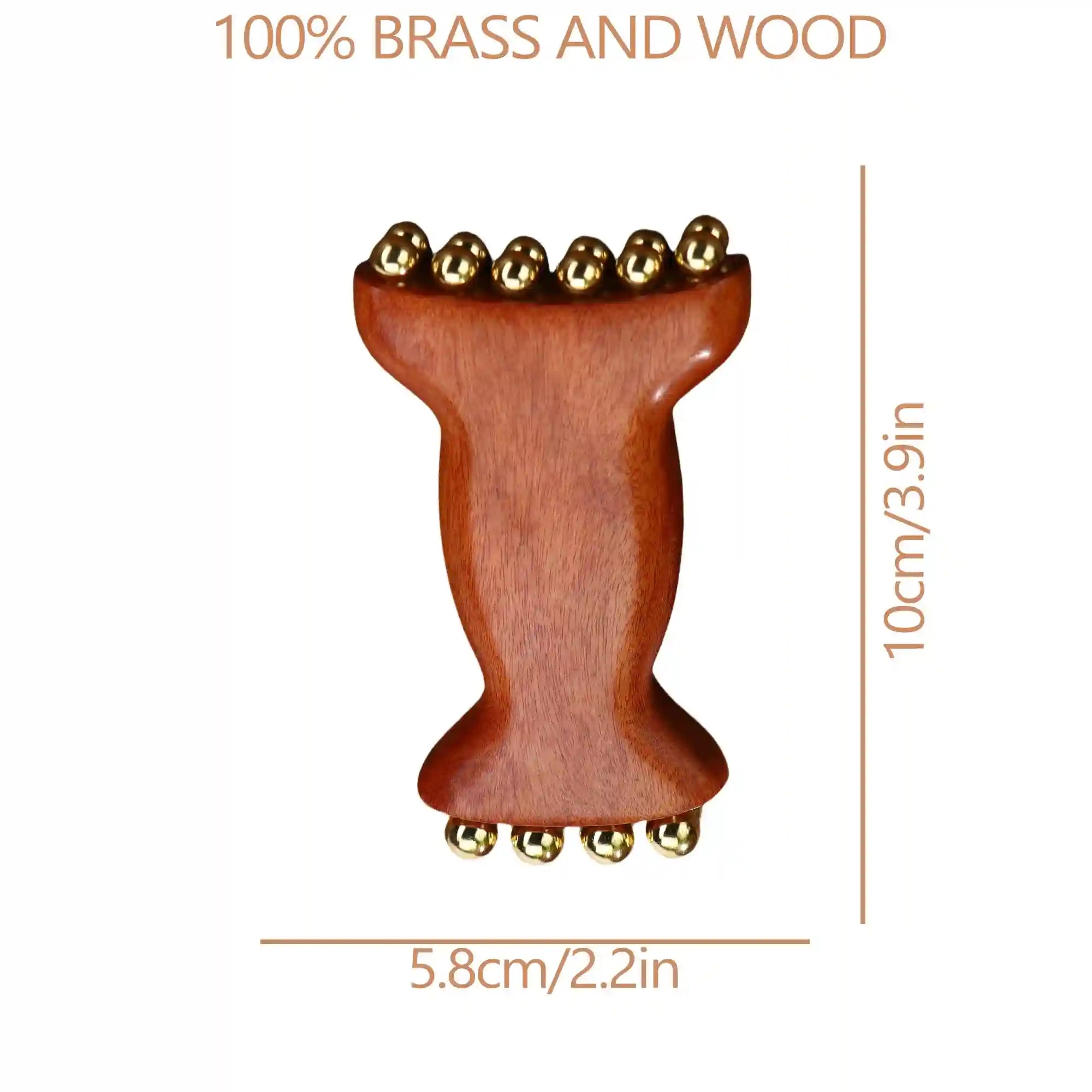 Lymphatic Face Massager Tool – Copper Wood Roller for Skin Firming Massage Roller Tidesmit