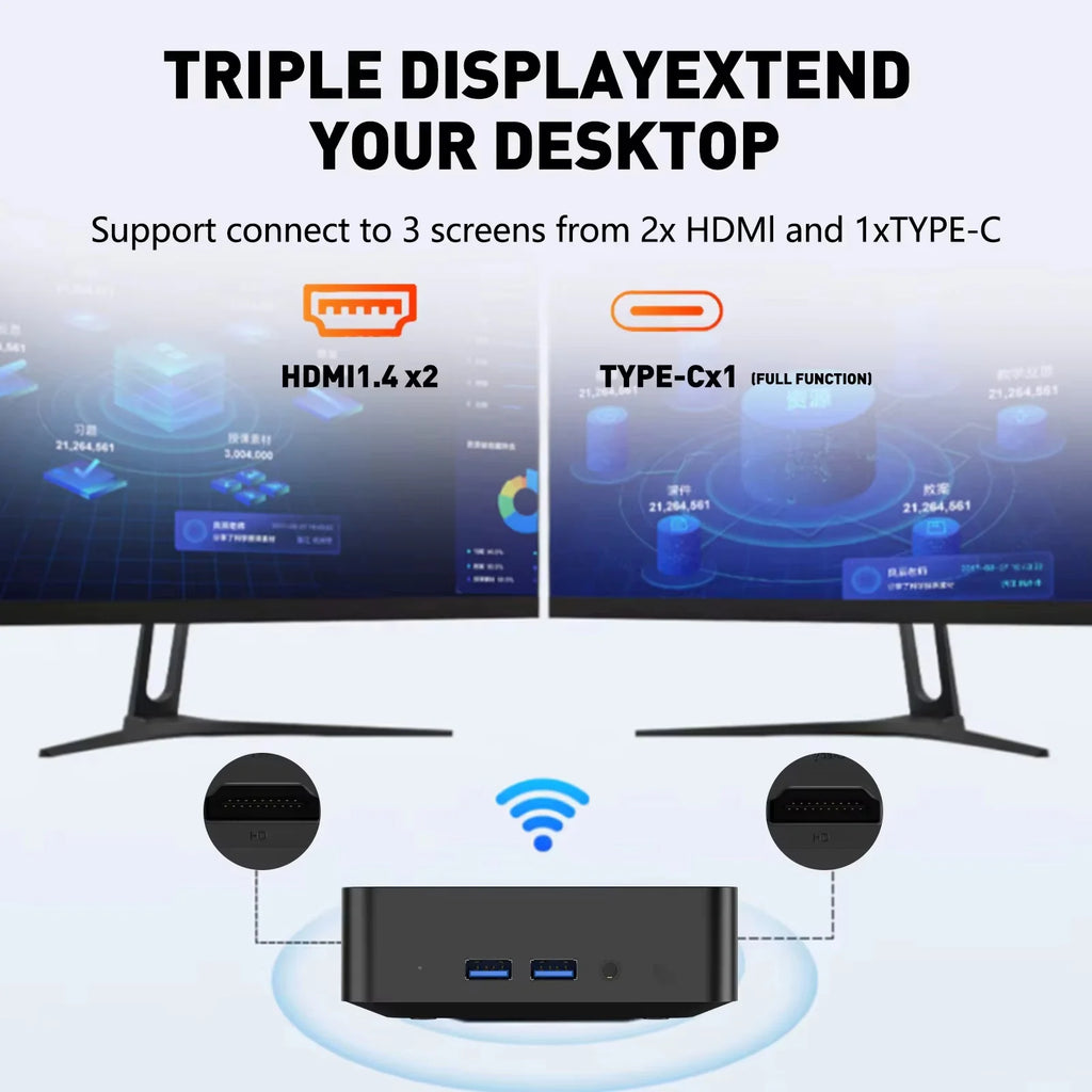2026 intel i9 10980HK N150 Mini PC Protable Gaming 16/32GB RAM WIFI6 BT5.2 4K 1/2TB SSD 1000Mbps Mini Gamer Computer PC