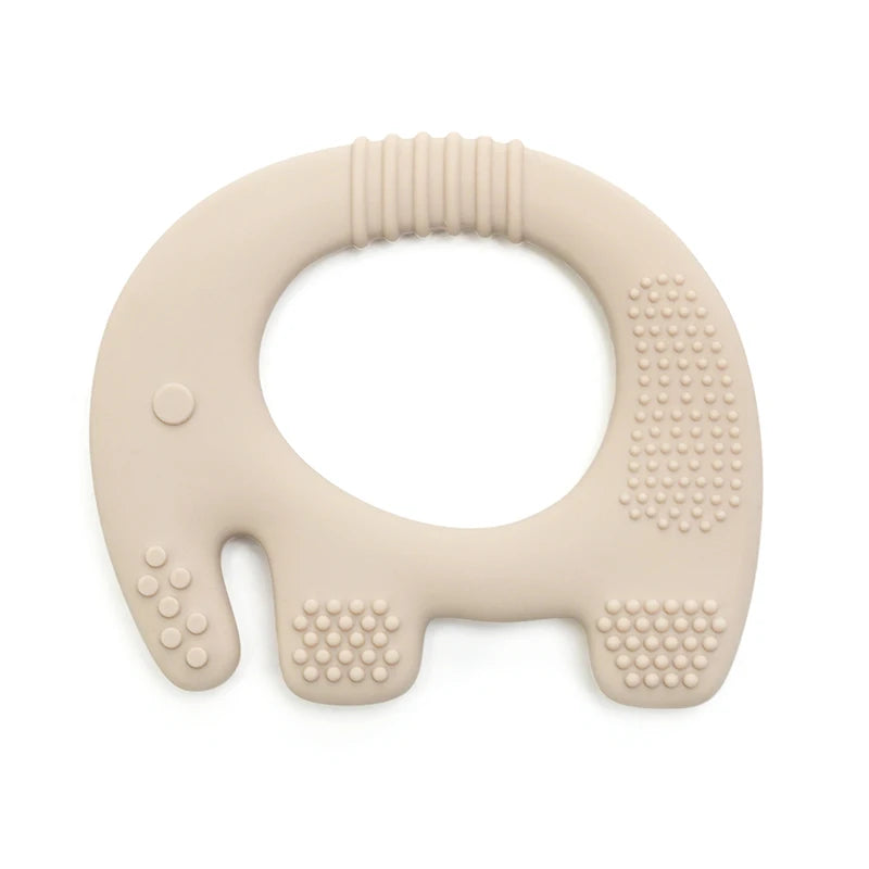 Cute Baby Silicone Elephant Teether Food Grade Safe Teether Cute Cartoon Ease Teeth Pain Toy Teething Gift Oral Care