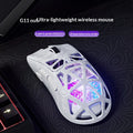 FURYCUBE G11 wireless mouse game Bluetooth the third mock examination PAW3311 lightweight hollow out design RGB mouse