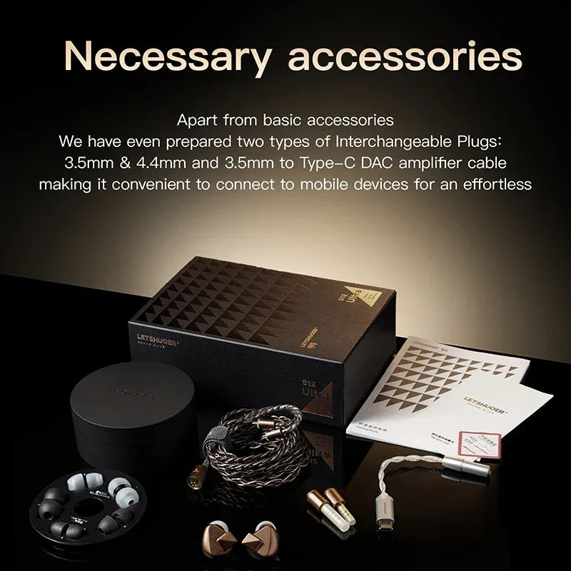 Planar Magnetic IEMs 14.8mm Driver Hi-Fi Earphones by Tidesmit Tidesmit
