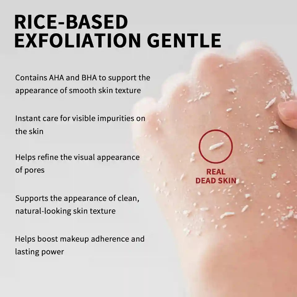 Rice Exfoliating Face Scrub for Clear Skin | Blackhead Remover | Tidesmit Scrubs Treatments Tidesmit