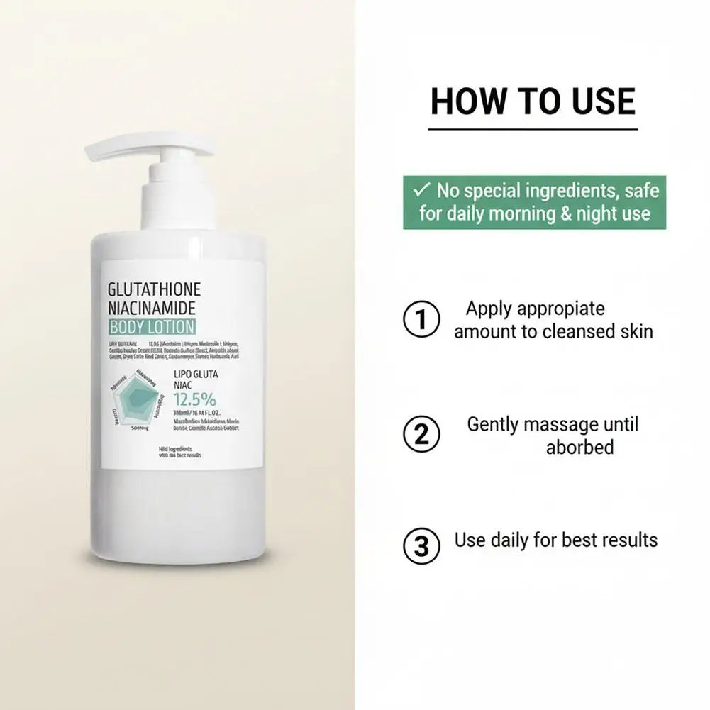 300ml Soothing Repair Centella Asiatica Body Care Cream Brighten Skin Tone Deep Moisturizing Glutathione Niacinamide Body Lotion